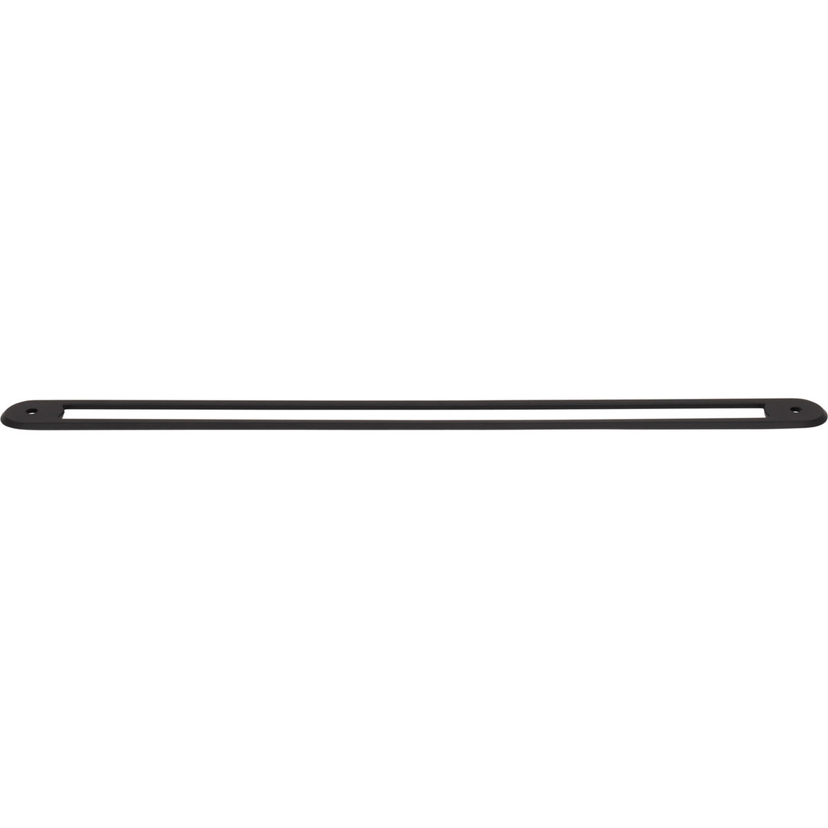 Top Knobs TK3357BLK: 12" cc Brockwell Oval Backplate - Flat Black