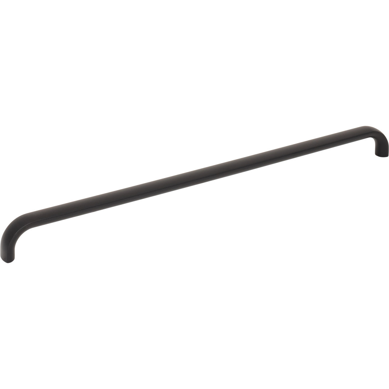 Top Knobs TK3347BLK: 12" cc Brockwell D-Handle Cabinet Pull - Flat Black