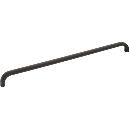 Top Knobs TK3347BLK: 12" cc Brockwell D-Handle Cabinet Pull - Flat Black