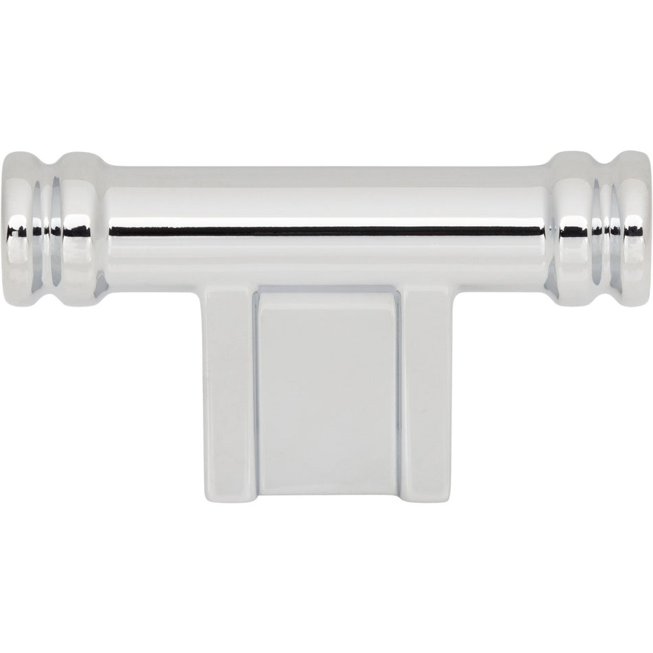 Top Knobs TK3380PC: 2-1/4" Newburn T-Bar Cabinet Knob - Polished Chrome