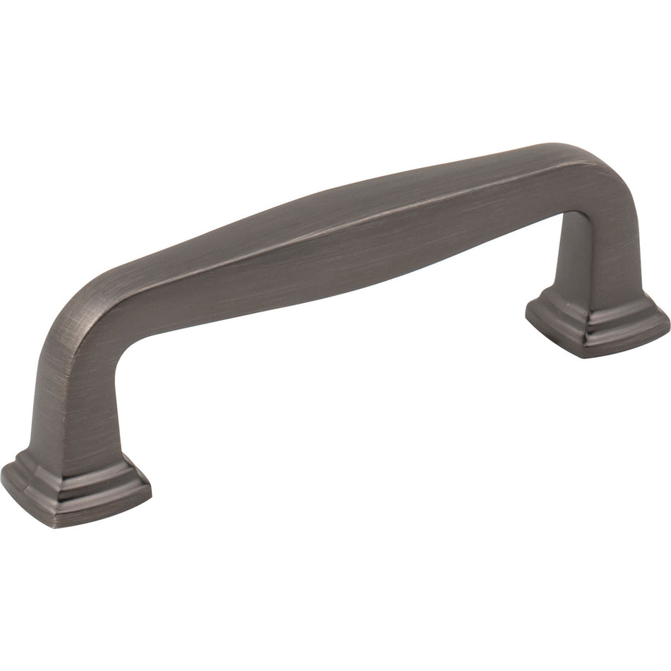 Jeffrey Alexander 782-96BNBDL: 96mm cc Fontana Bar Cabinet Pull - Brushed Pewter