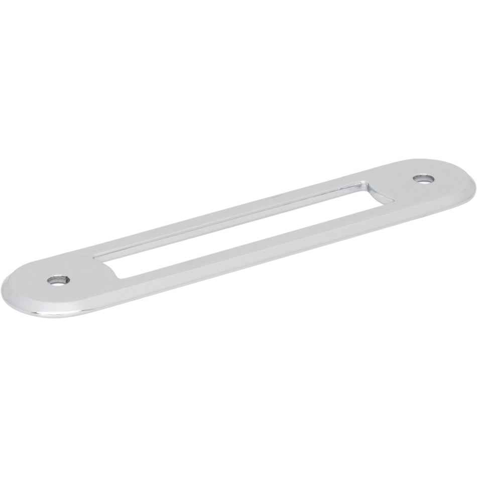 Top Knobs TK3352PC: 3-3/4" Brockwell Oval Backplate - Polished Chrome