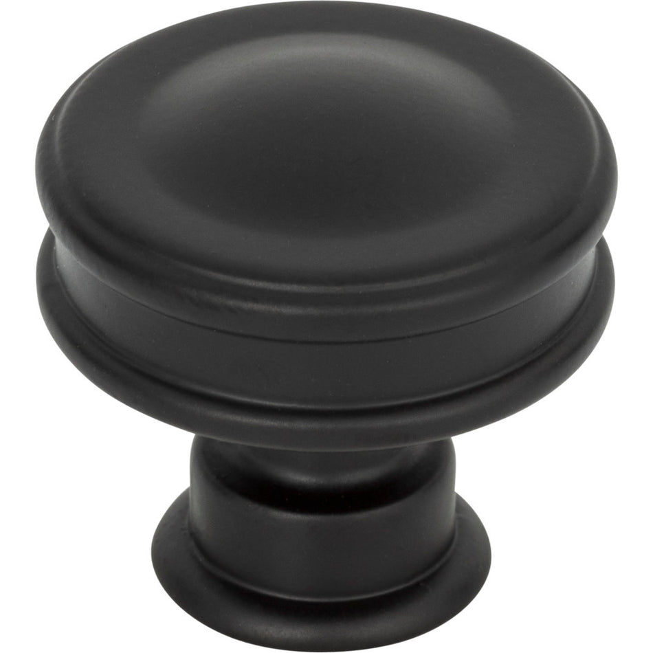 Atlas A100-BL: 1-1/4" Oskar Cabinet Knob - Matte Black