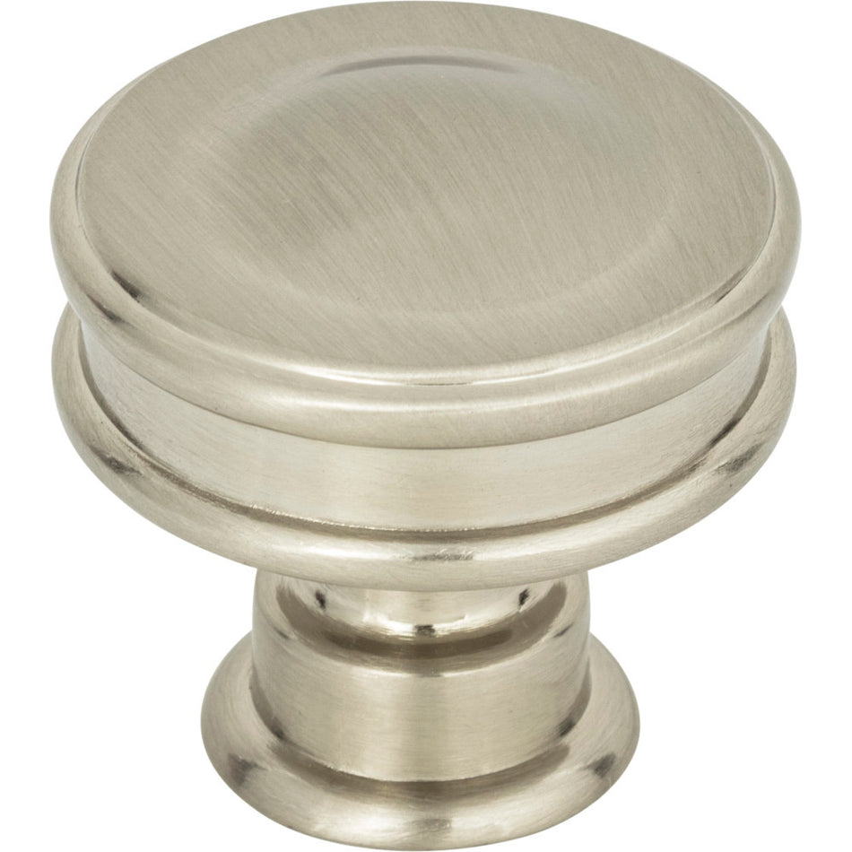 Atlas A100-BRN: 1-1/4" Oskar Cabinet Knob - Brushed Nickel