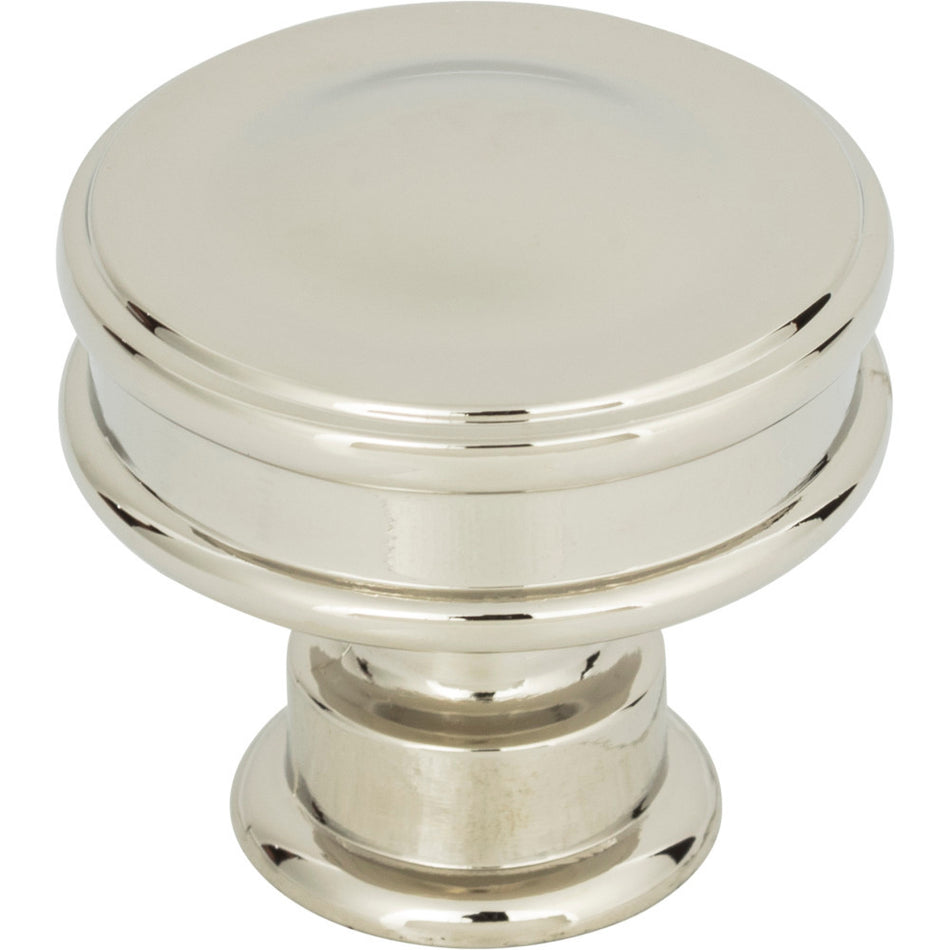 Atlas A100-PN: 1-1/4" Oskar Cabinet Knob - Polished Nickel