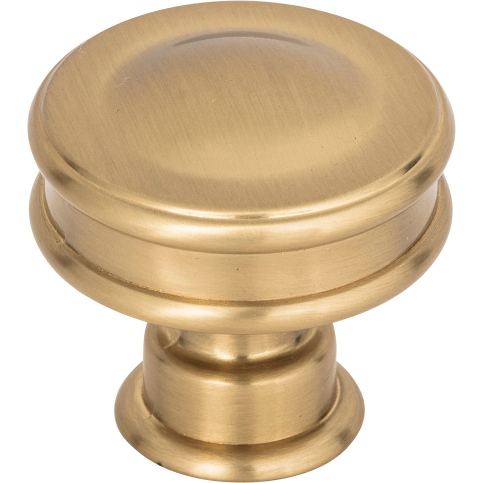 Atlas A100-WB: 1-1/4" Oskar Cabinet Knob - Warm Brass