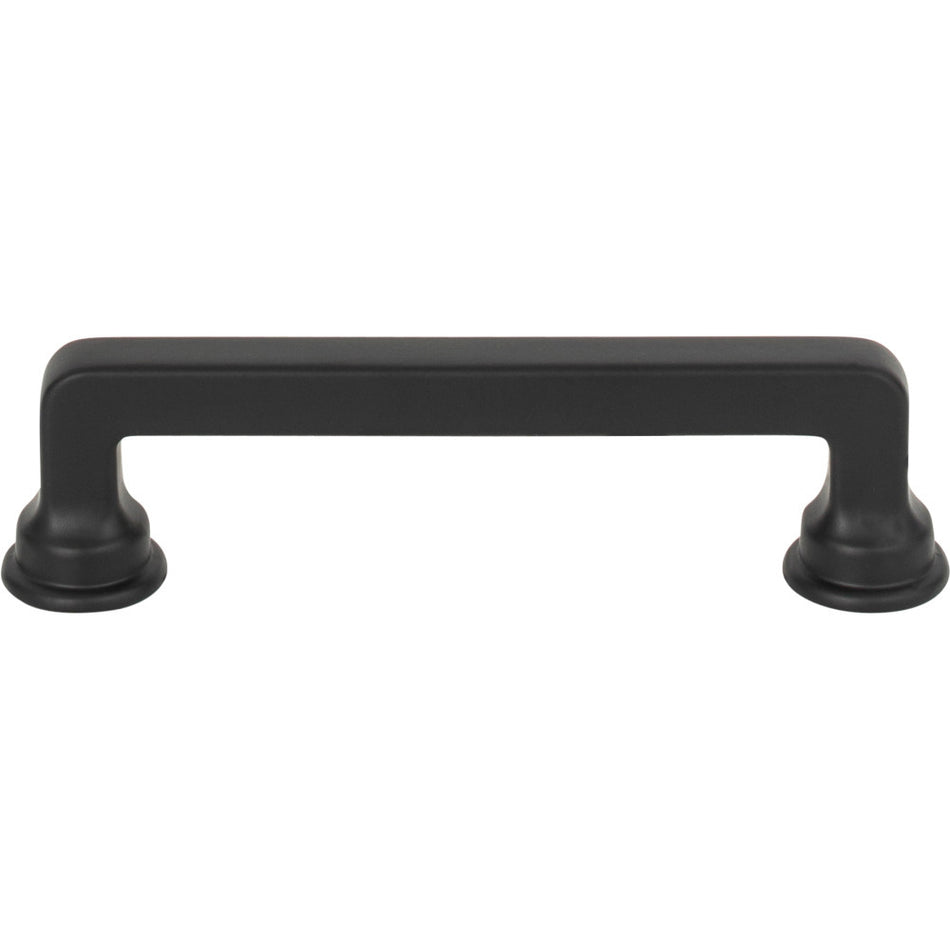 Atlas A102-BL: 3-3/4" cc Oskar Cabinet Pull - Matte Black
