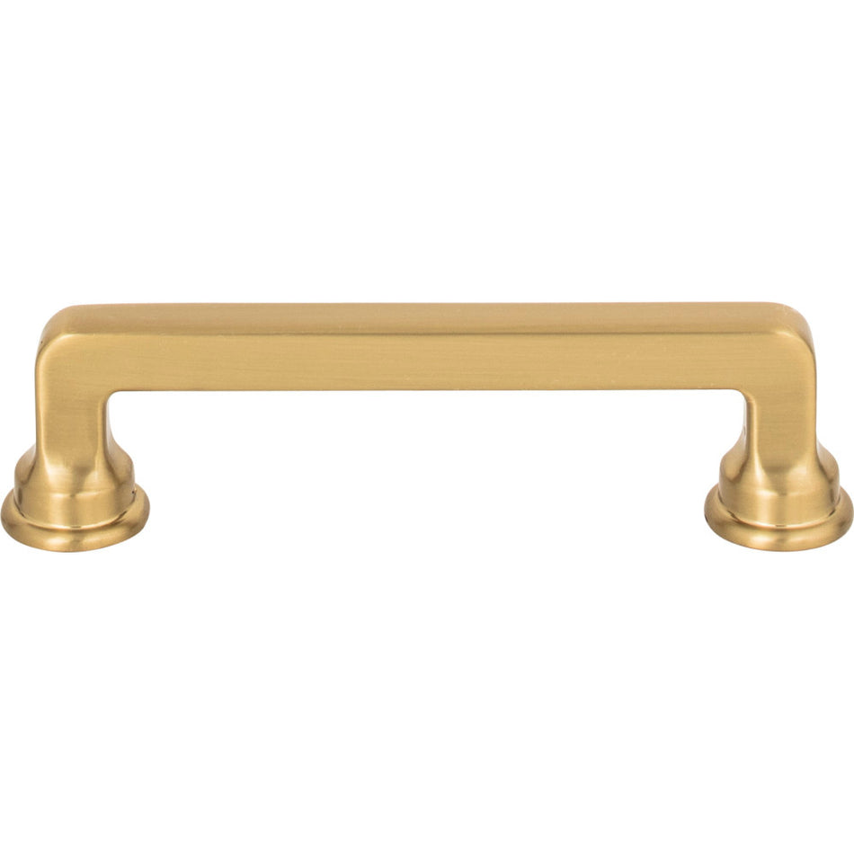 Atlas A102-WB: 3-3/4" cc Oskar Cabinet Pull - Warm Brass