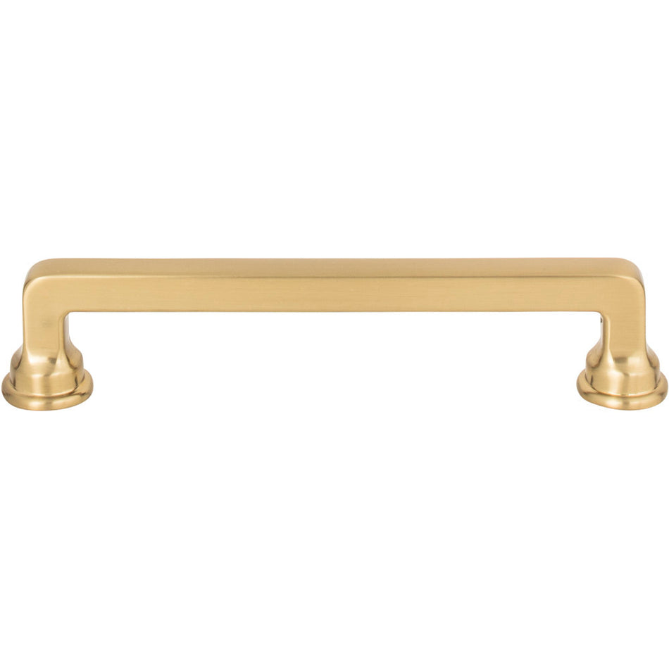 Atlas A103-WB: 5-1/16" cc Oskar Cabinet Pull - Warm Brass