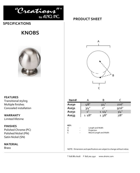 Specificaton Sheet