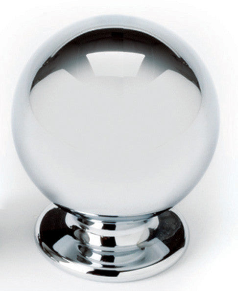 Alno A1033-PN: 1-1/8" Spherical Round Cabinet Knob - Polished Nickel