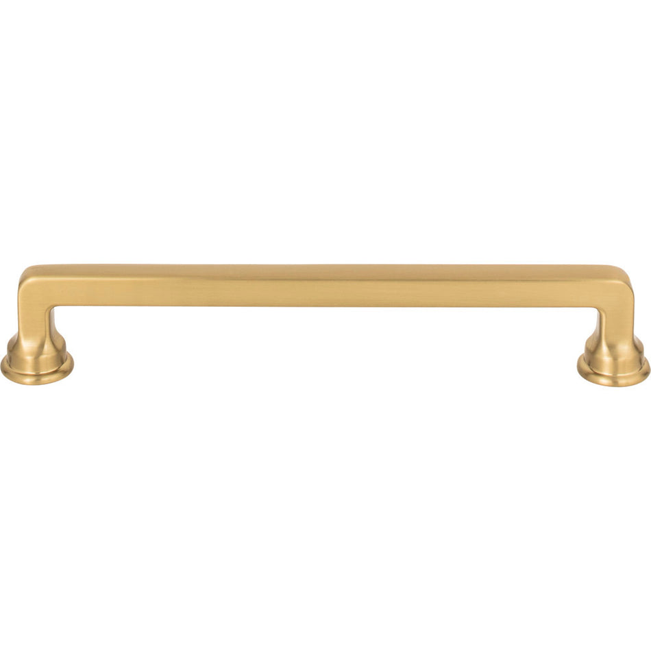 Atlas A104-WB: 6-5/16" cc Oskar Cabinet Pull - Warm Brass