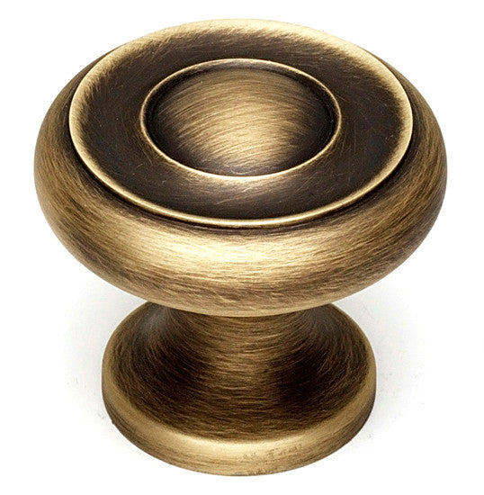 Alno A1047-AEM: 1" Traditional Round Cabinet Knob - Antique English Matte