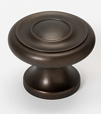 Alno A1047-CHBRZ: 1" Traditional Round Cabinet Knob - Chocolate Bronze