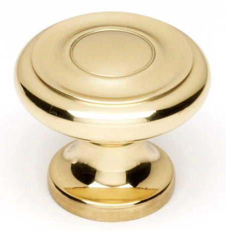 Alno A1047-PB: 1" Traditional Round Cabinet Knob - Polished Brass