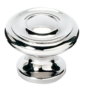 Alno A1047-PC: 1" Traditional Round Cabinet Knob - Polished Chrome