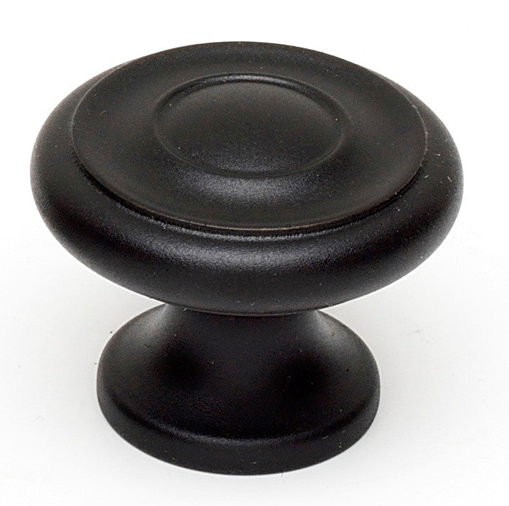 Alno A1049-MB: 1-1/4" Traditional Round Cabinet Knob - Matte Black