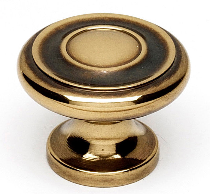 Alno A1049-PA: 1-1/4" Traditional Round Cabinet Knob - Polished Antique