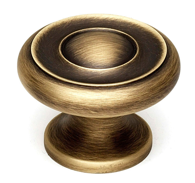 Alno A1050-AEM: 1-1/2" Traditional Round Cabinet Knob - Antique English Matte