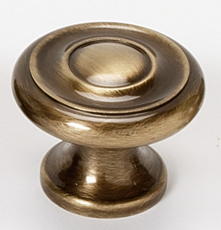 Alno A1050-AE: 1-1/2" Traditional Round Cabinet Knob - Antique English