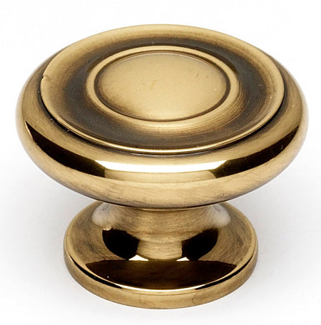 Alno A1050-PA: 1-1/2" Traditional Round Cabinet Knob - Polished Antique