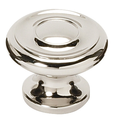 Alno A1050-PN: 1-1/2" Traditional Round Cabinet Knob - Polished Nickel