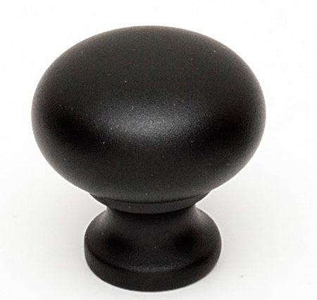 Alno A1066-MB: 3/4" Traditional Round Cabinet Knob - Matte Black