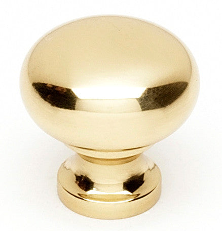 Alno A1066-PB: 3/4" Traditional Round Cabinet Knob - Polished Brass