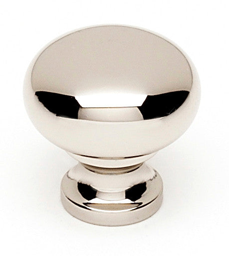 Alno A1066-PN: 3/4" Traditional Round Cabinet Knob - Polished Nickel