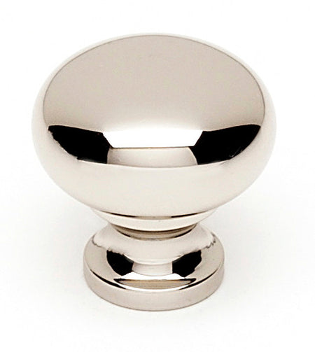 Alno A1066-PN: 3/4" Traditional Round Cabinet Knob - Polished Nickel