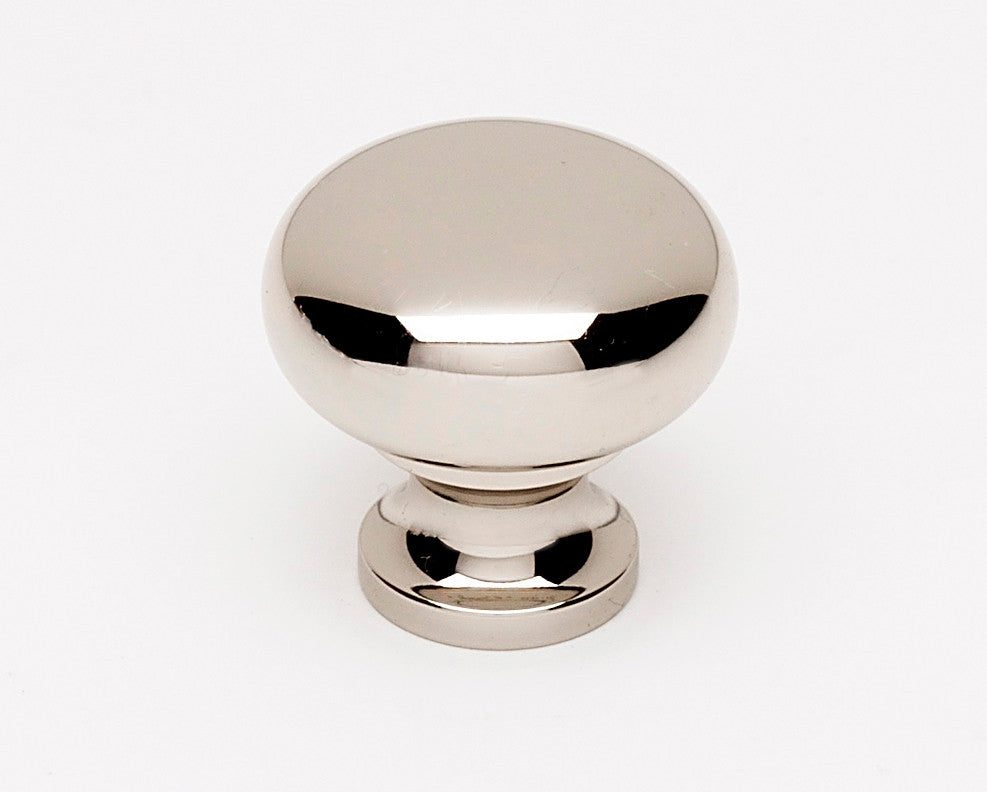 Alno A1067-PN: 7/8" Traditional Round Cabinet Knob - Polished Nickel