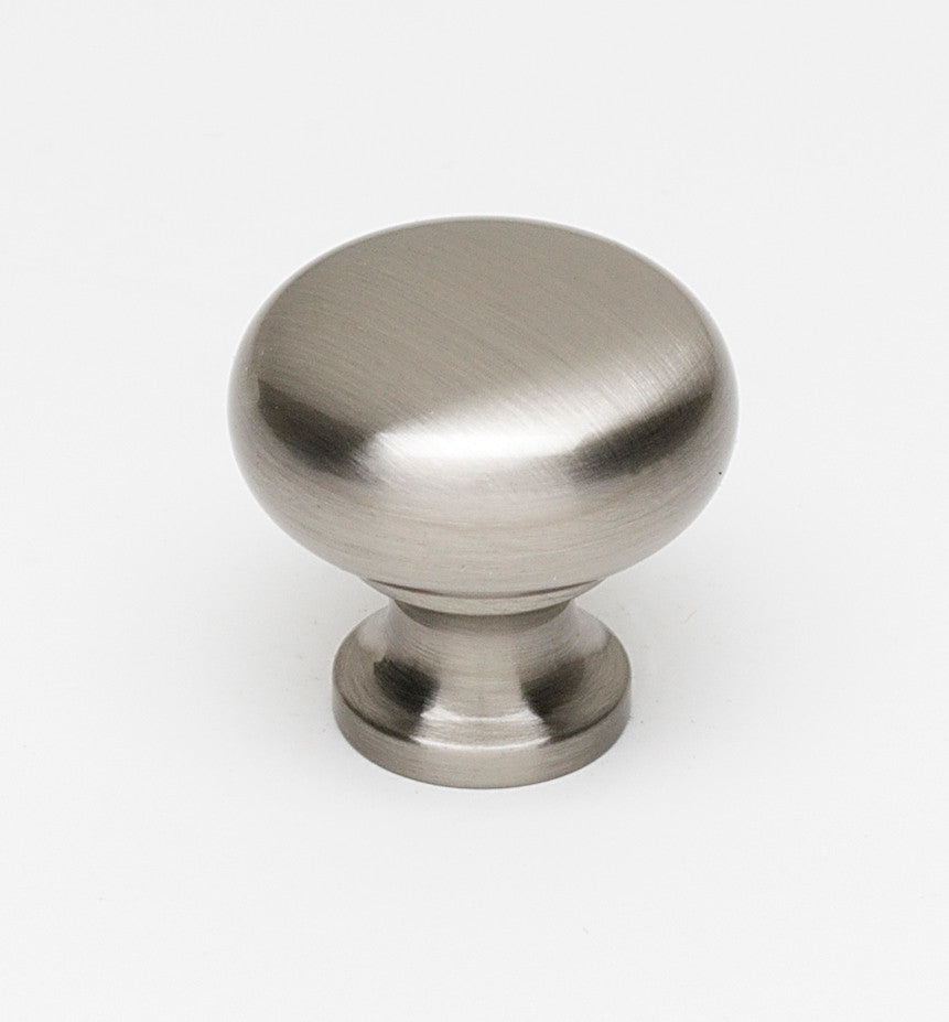 Alno A1067-SN: 7/8" Traditional Round Cabinet Knob - Satin Nickel