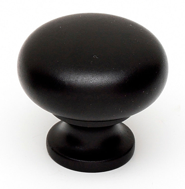 Alno A1134-MB: 1-1/4" Traditional Round Cabinet Knob - Matte Black