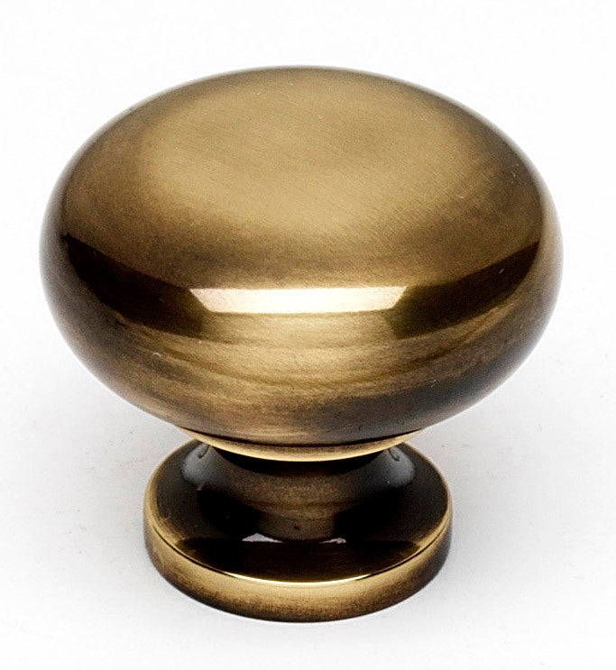 Alno A1134-PA: 1-1/4" Traditional Round Cabinet Knob - Polished Antique
