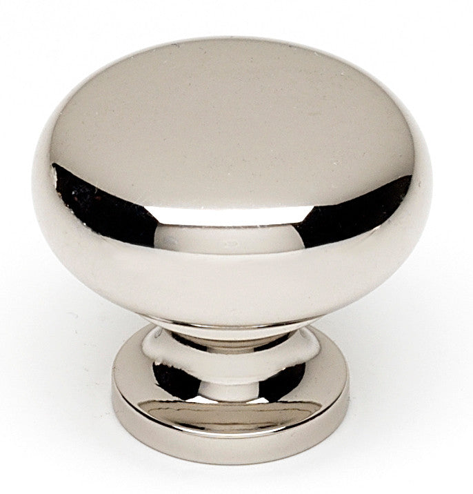 Alno A1134-PN: 1-1/4" Traditional Round Cabinet Knob - Polished Nickel