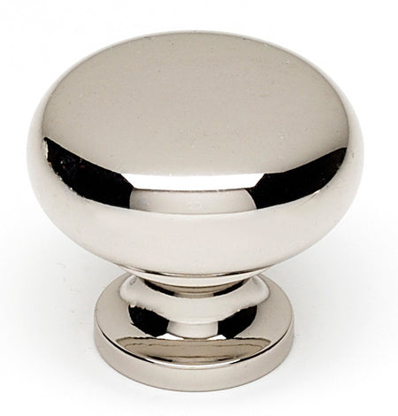 Alno A1134-PN: 1-1/4" Traditional Round Cabinet Knob - Polished Nickel