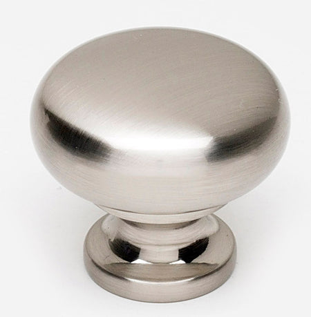 Alno A1134-SN: 1-1/4" Traditional Round Cabinet Knob - Satin Nickel