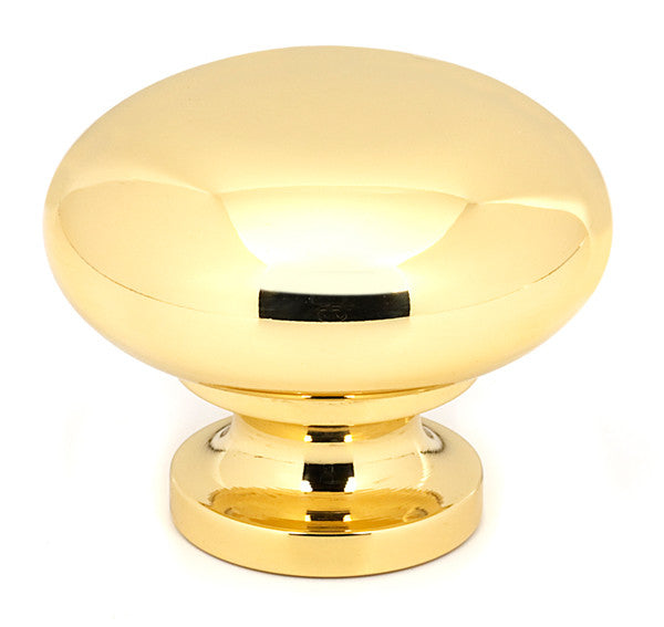 Alno A1135-PB/NL: 1-1/4" Traditional Cabinet Knob - Unlacquered Brass