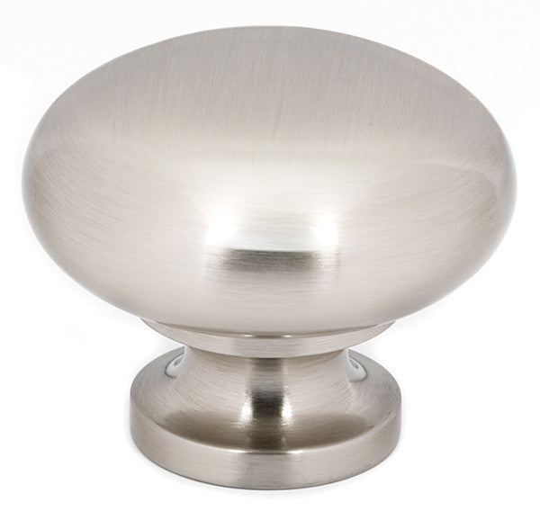 Alno A1135-SN: 1-1/2" Traditional Round Cabinet Knob - Satin Nickel