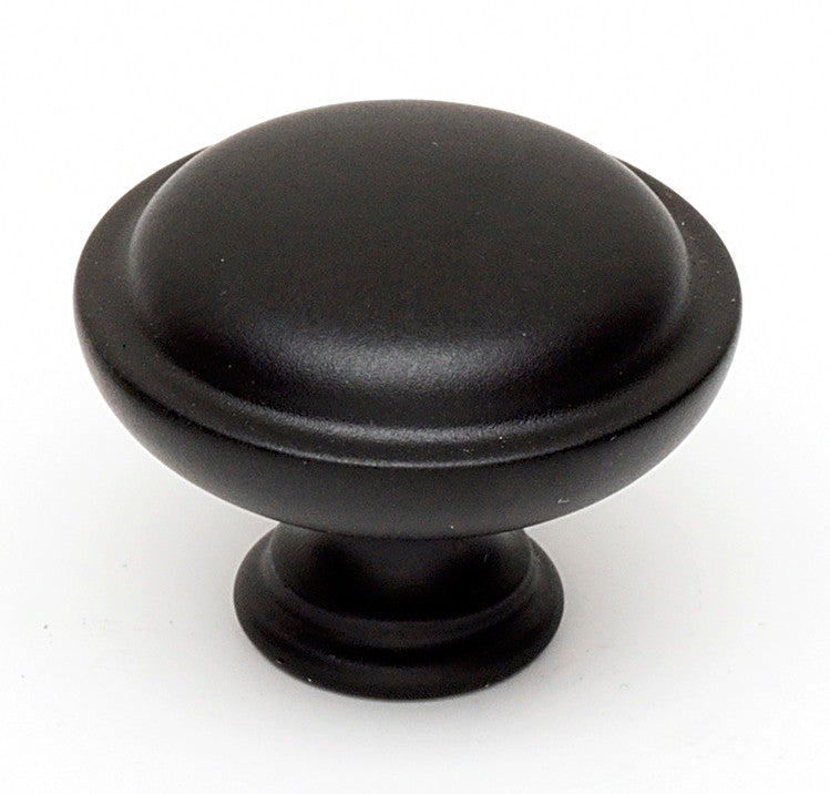 Alno A1145-MB: 1-1/4" Traditional Round Cabinet Knob - Matte Black