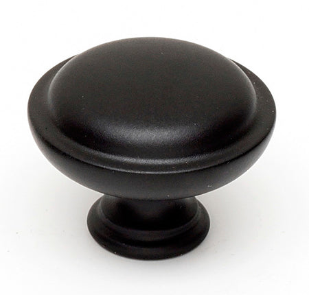 Alno A1145-MB: 1-1/4" Traditional Round Cabinet Knob - Matte Black