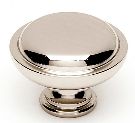 Alno A1145-PN: 1-1/4" Traditional Round Cabinet Knob - Polished Nickel