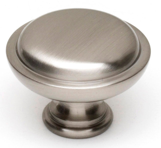 Alno A1145-SN: 1-1/4" Traditional Round Cabinet Knob - Satin Nickel