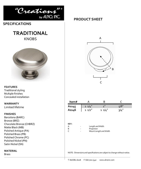 Specificaton Sheet