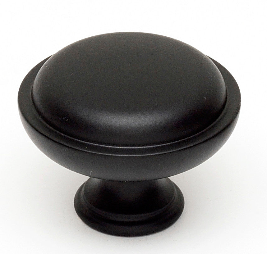 Alno A1146-MB: 1-1/2" Traditional Round Cabinet Knob - Matte Black