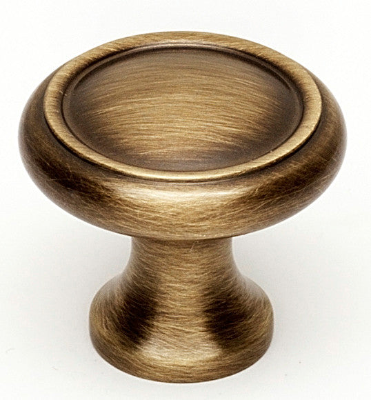 Alno A1150-AE: 1" Traditional Round Cabinet Knob - Antique English