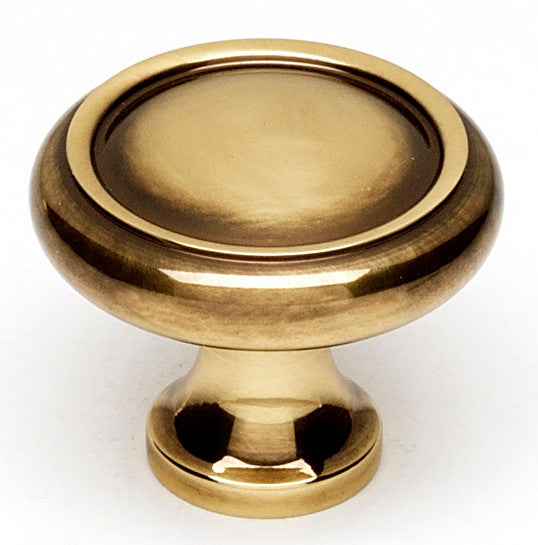 Alno A1150-PA: 1" Traditional Round Cabinet Knob - Polished Antique