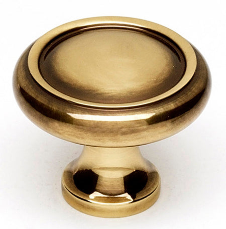 Alno A1150-PA: 1" Traditional Round Cabinet Knob - Polished Antique