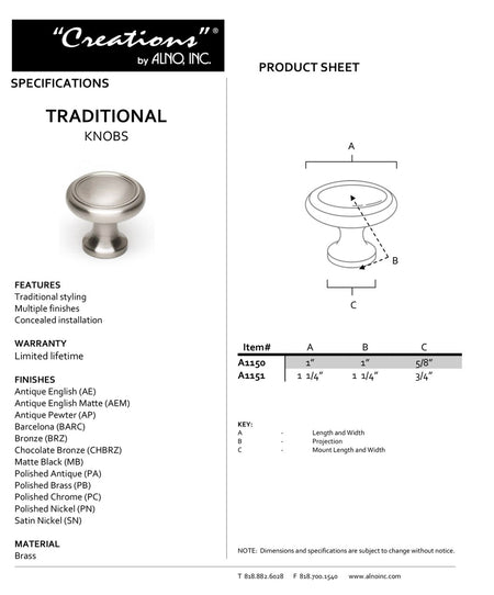 Specificaton Sheet
