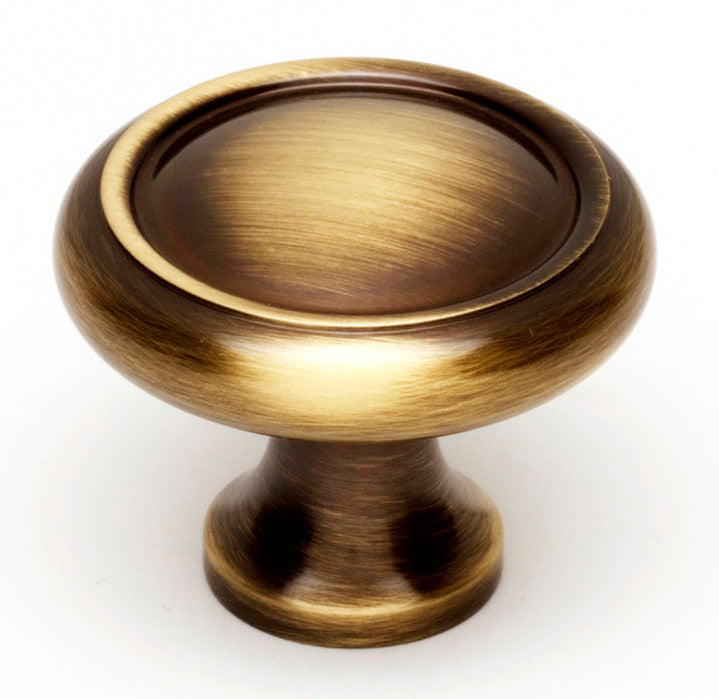 Alno A1151-AE: 1-1/4" Traditional Round Cabinet Knob - Antique English